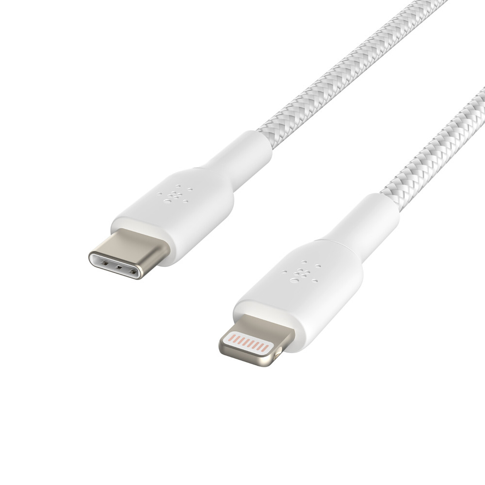 Câble Belkin USB-C vers Lightning MFI (blanc) - 2m