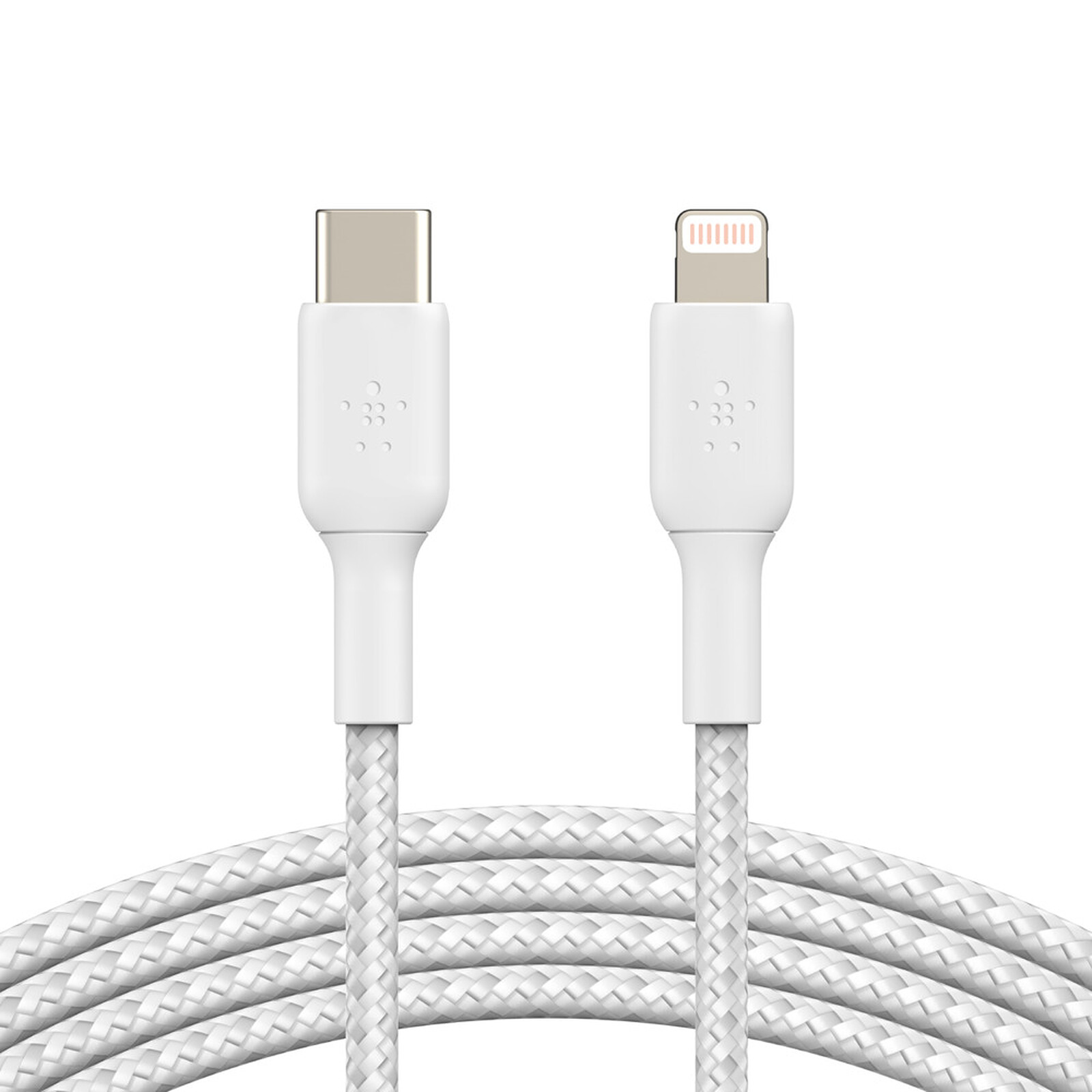 Câble Belkin USB-C vers Lightning MFI (blanc) - 2m