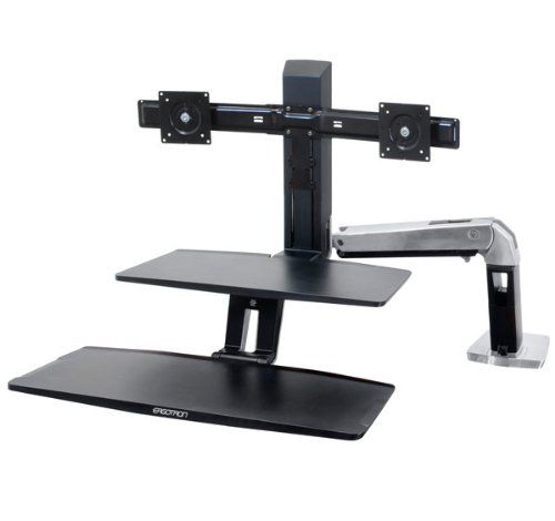 Ergotron WorkFit 24-Inch Desk Monitor Stand, Black