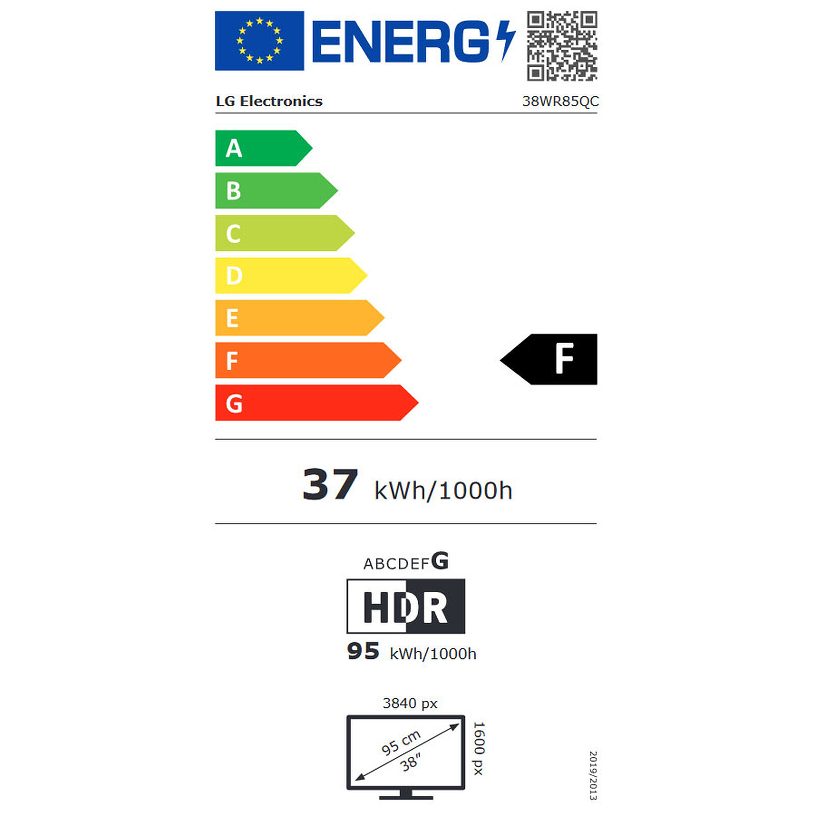 LG 37.5" LED - 38WR85QC-W