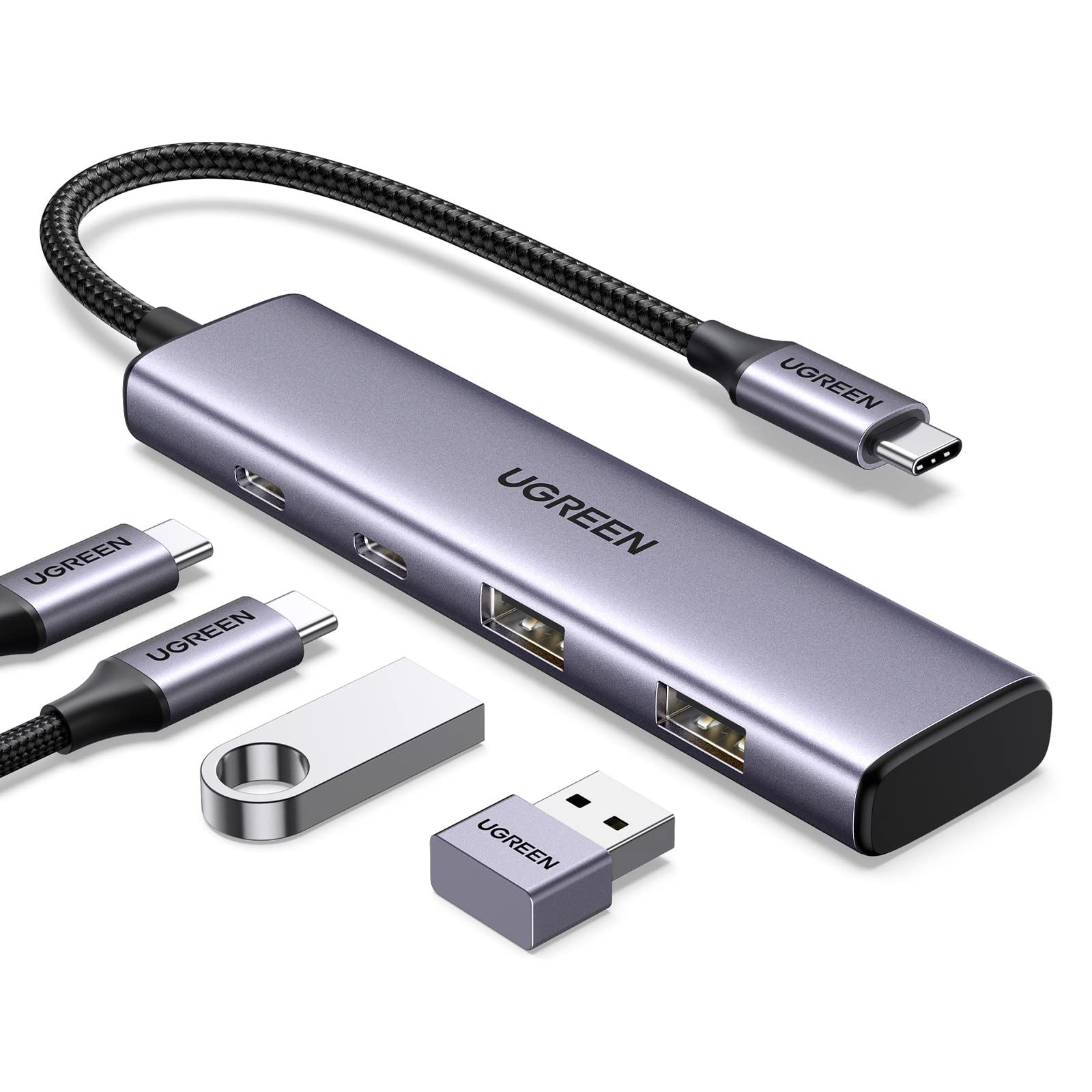 Adaptador Ugreen CM473, 2x USB-C a USB-A