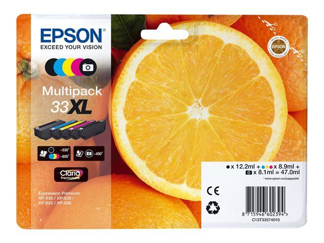 Epson 33XL Multipack Ink Cartridges