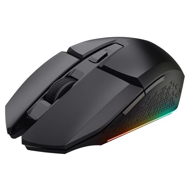 Trust Gaming GXT 110 Felox Souris Gamer sans Fil Rechargeable - 80 Heures d'autonomie, 800-4800 PPP, 6 Boutons, LED ¿ Noir