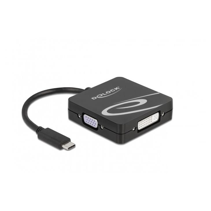 Adaptador Delock USB Tipo C para monitor VGA, DVI, HDMI o DisplayPort