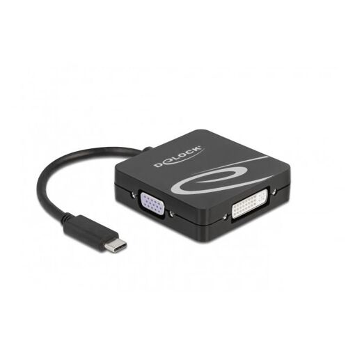 Delock USB-C to VGA, DVI, HDMI or DisplayPort Adapter