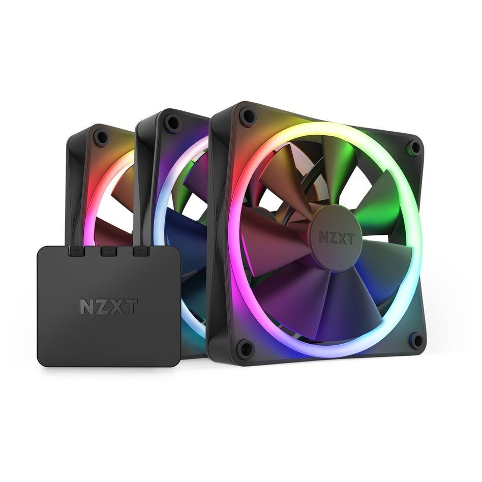 NZXT F120 RGB Fan Triple Pack - 12cm Black Case Fans