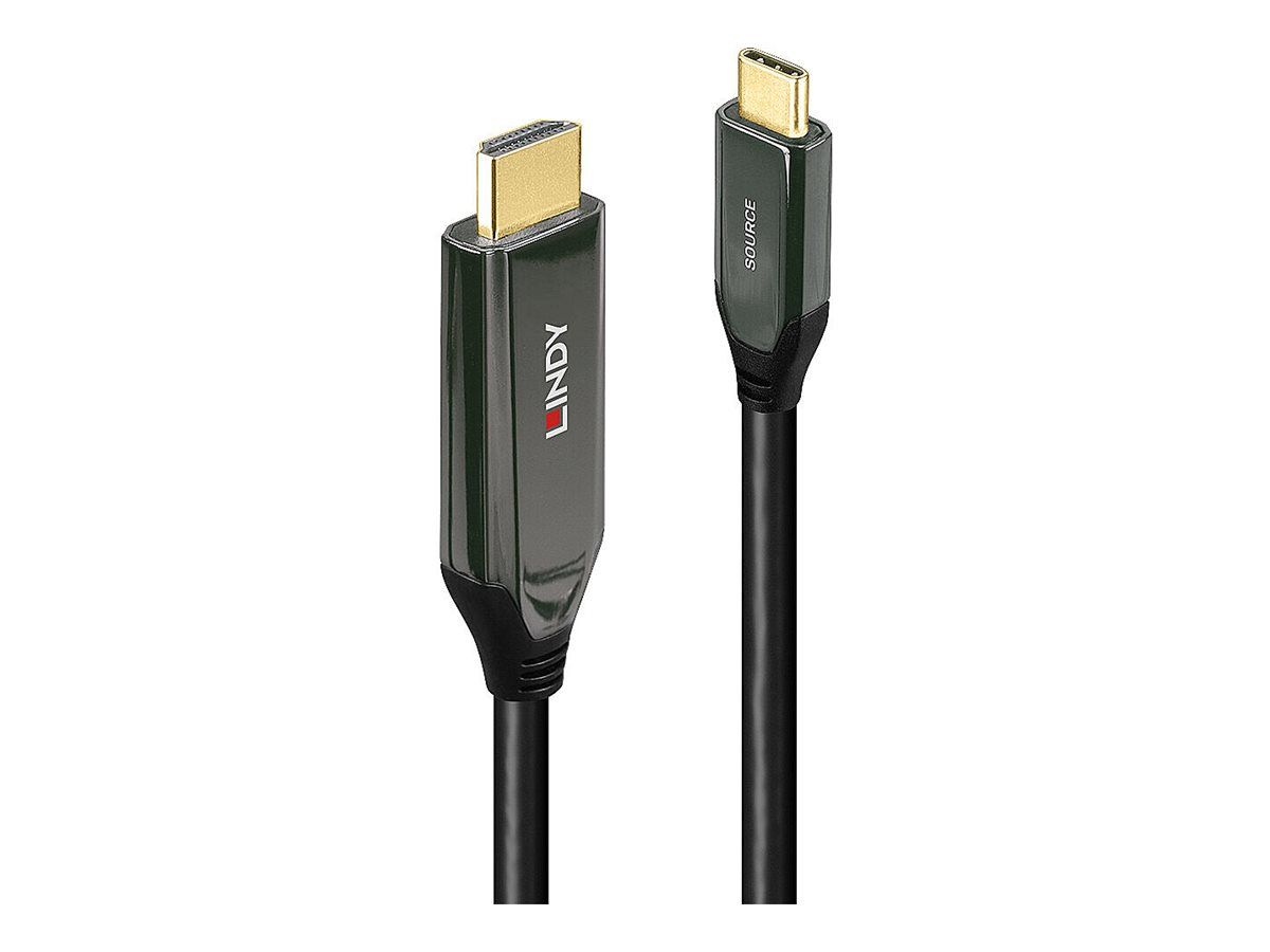 Lindy USB-C to HDMI Adapter - 1m, Shielded, Black, 24-Pin - 8K60Hz (7680 x 4320)