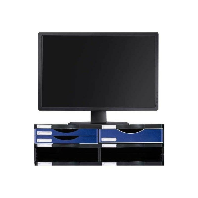 Archivo 2000 Screen Table Stand, Polystyrene, Black Blue, 36 x 60 x 16.5 cm
