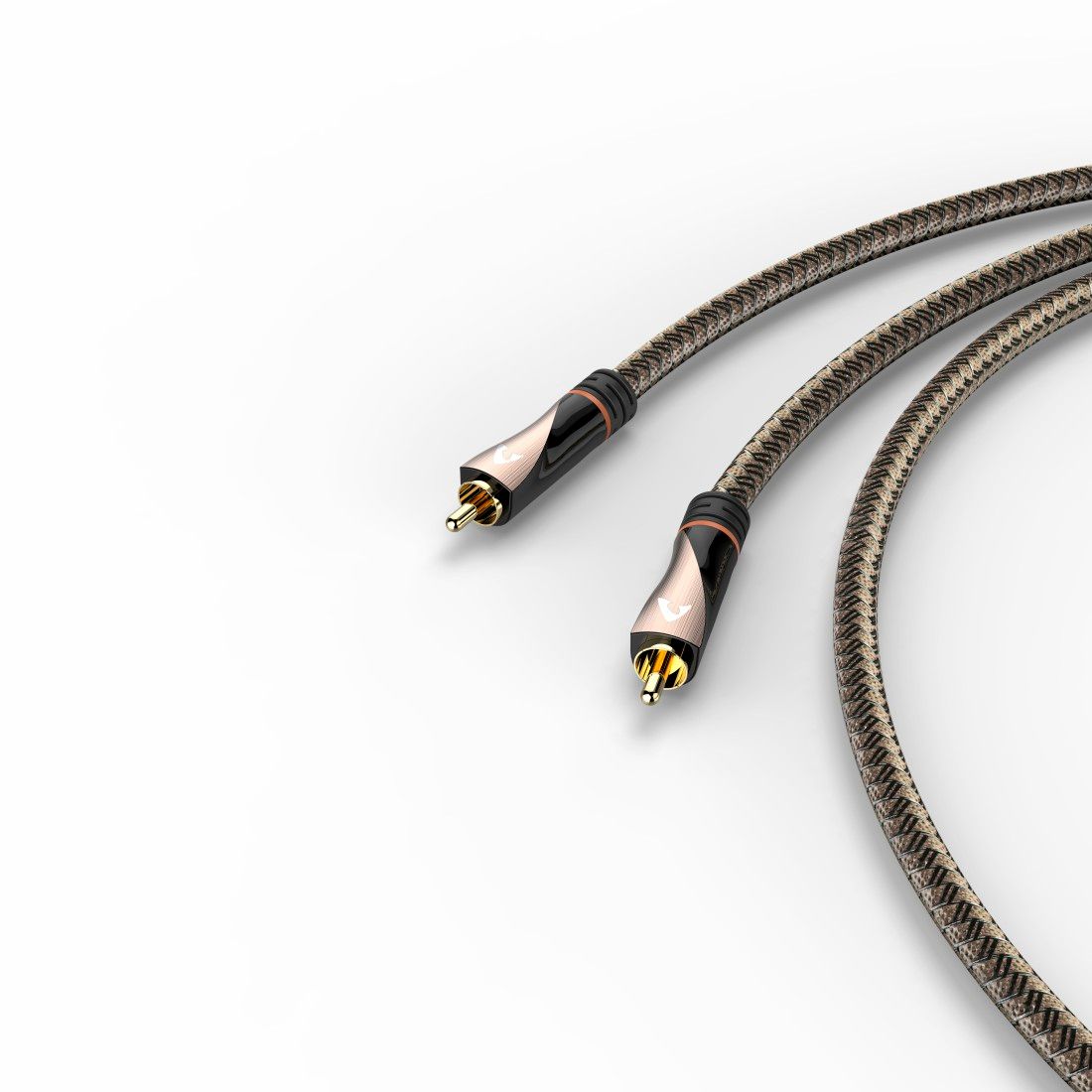 Avinity Digital RCA Cable, 1 Male to 1 Male, Textile, Gold Plated, 1m
