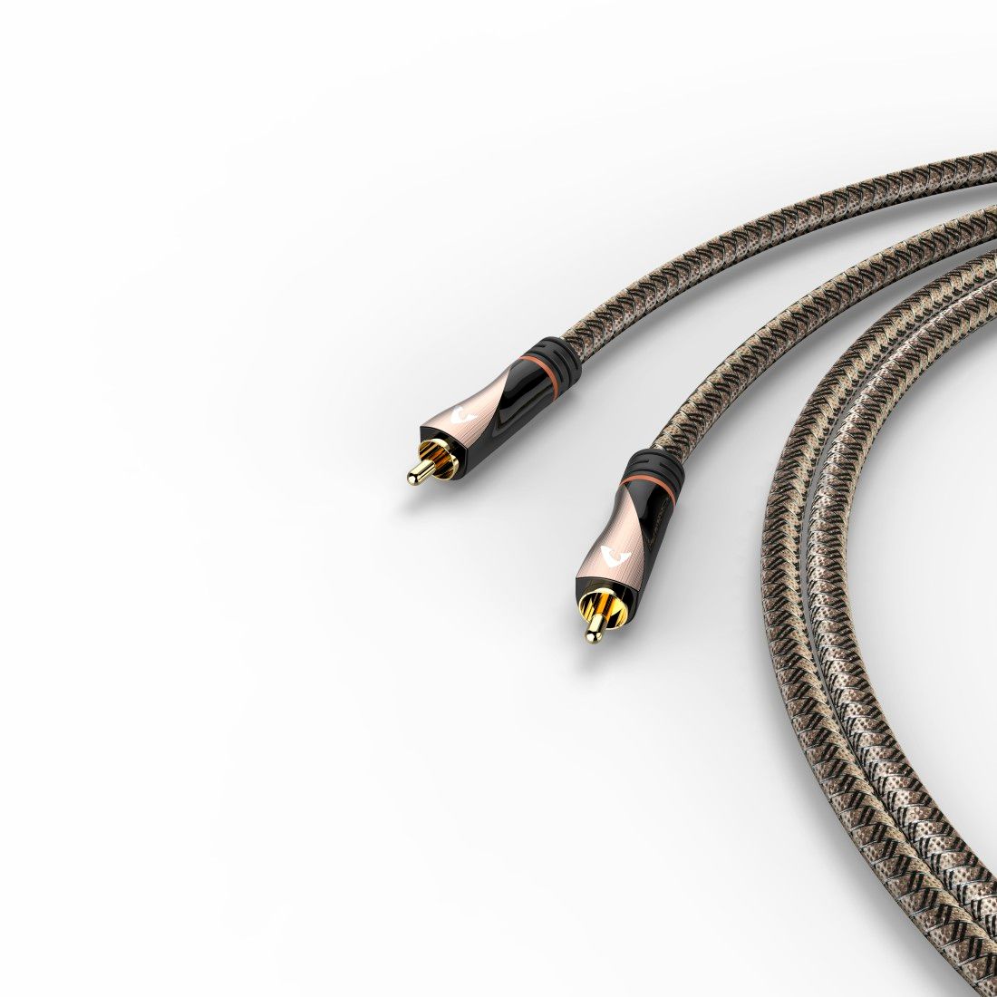 Avinity Digital RCA Cable, 1 Male to 1 Male, Textile, Gold Plated, 2m