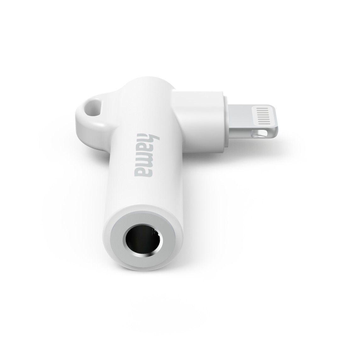 Adaptador Lightning de 90 grados Hama - 3,5 mm Jack, Blanco