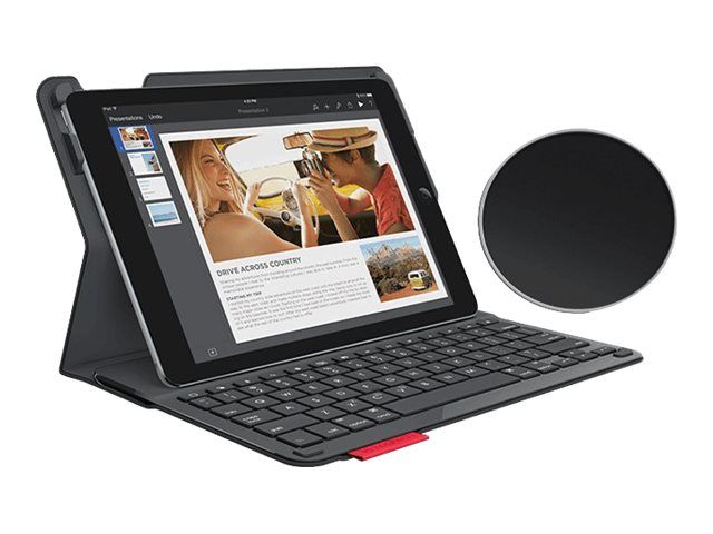 Logitech Type+ Wireless Bluetooth Keyboard and Case - Nordic Black