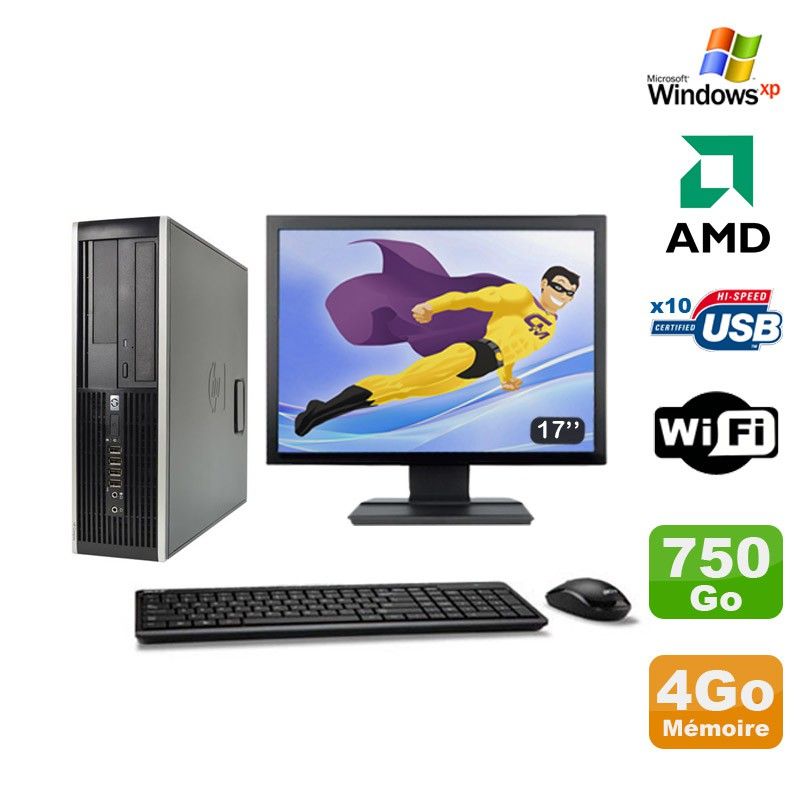 HP Compaq 6005 Pro SFF Desktop PC - AMD 3GHz, 4GB RAM, 750GB Hard Drive, DVD Burner, WiFi