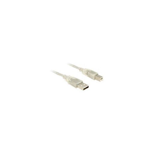 Câble USB Delock 2 m USB 2.0 A vers B Transparent