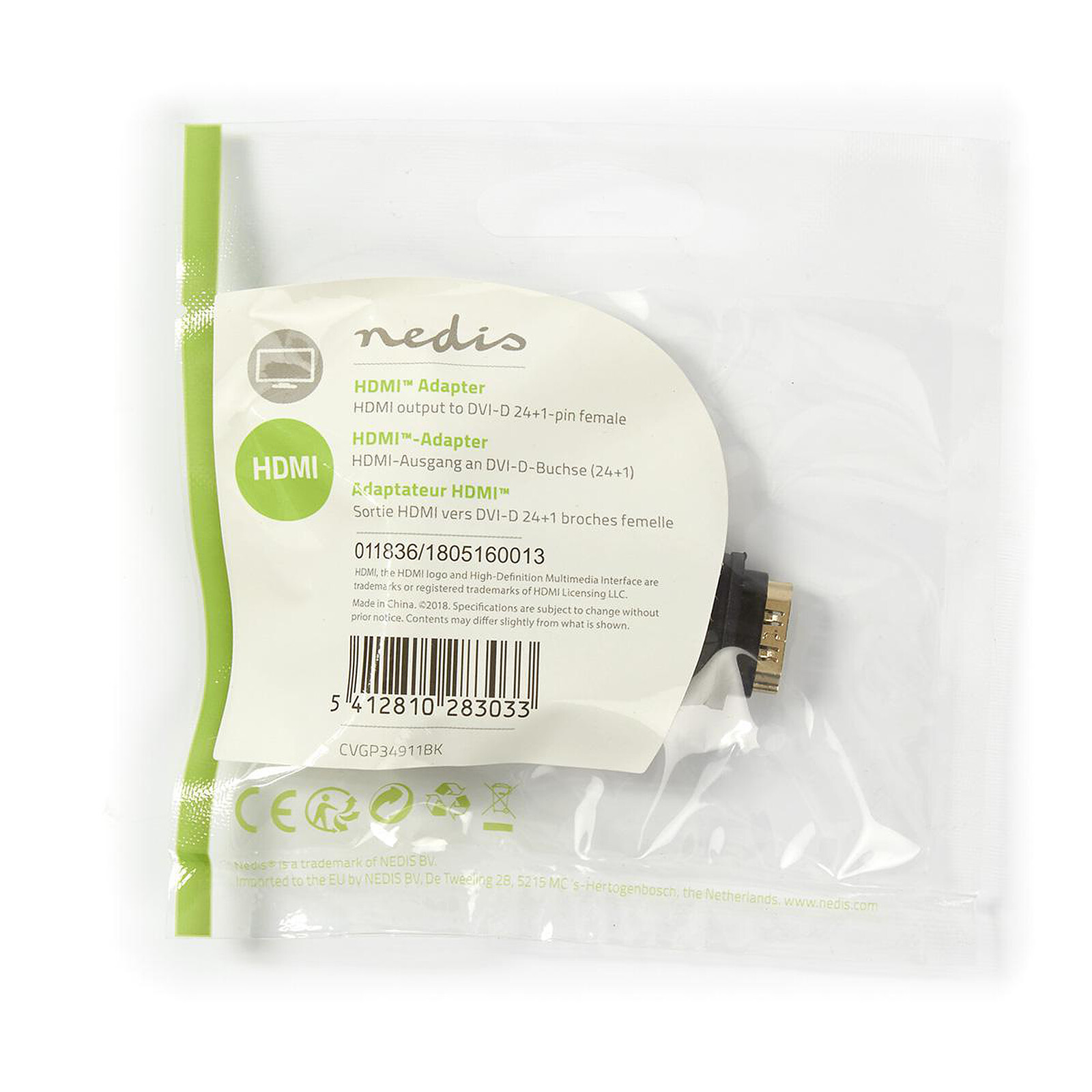 Nedis HDMI/DVI-D Adapter (Female / Female)