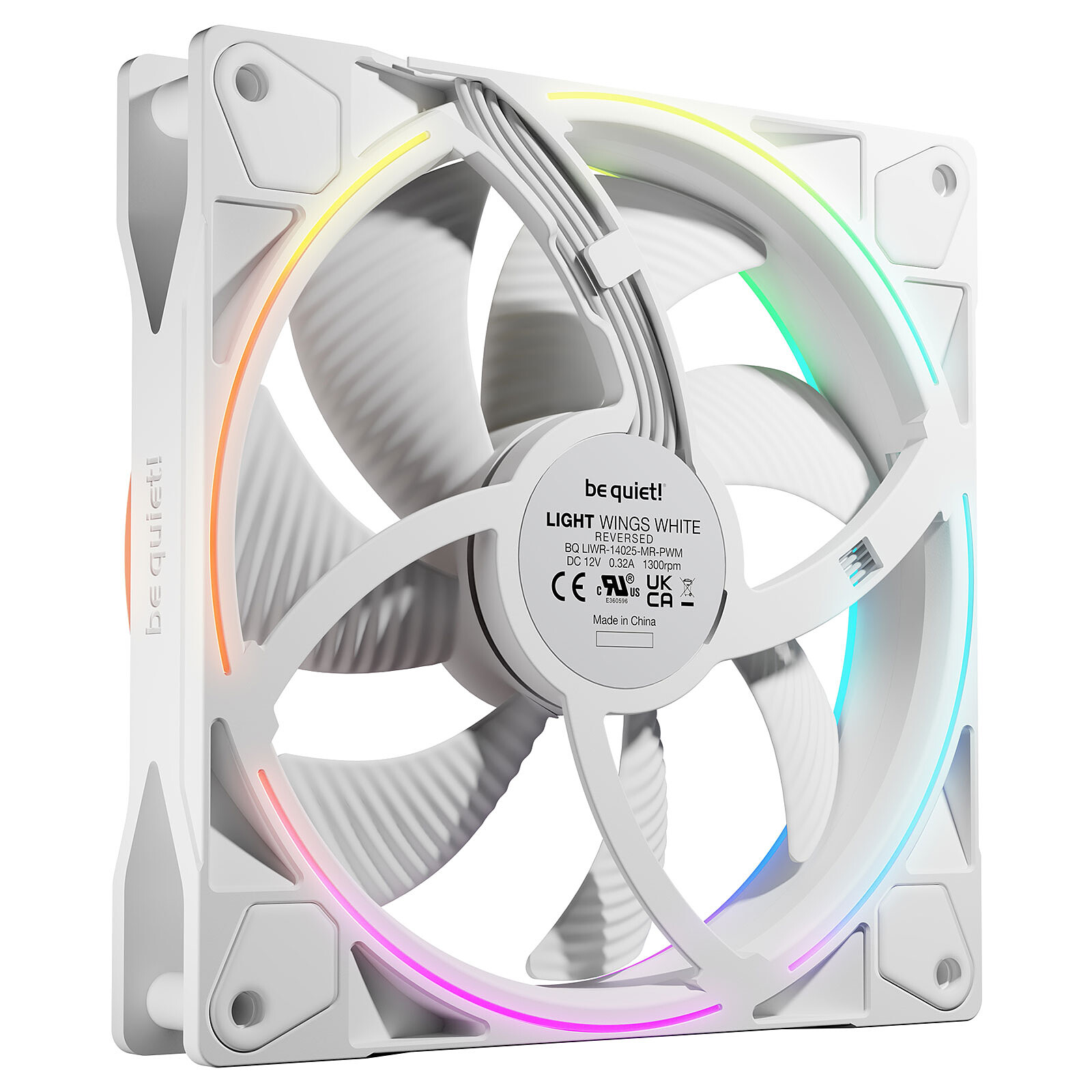 be quiet! Light Wings Reverse 140 mm PWM ARGB - White