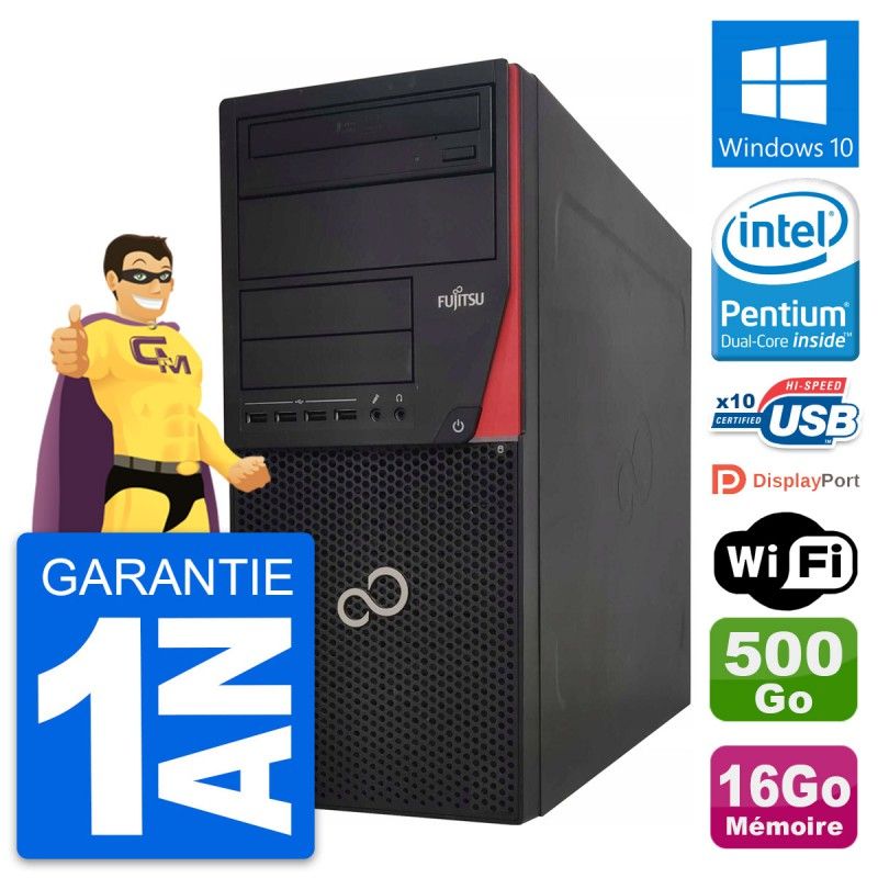 Fujitsu Esprimo P920 PC Tower - Intel G3220, 16GB RAM, 500GB HDD, Windows 10, WiFi