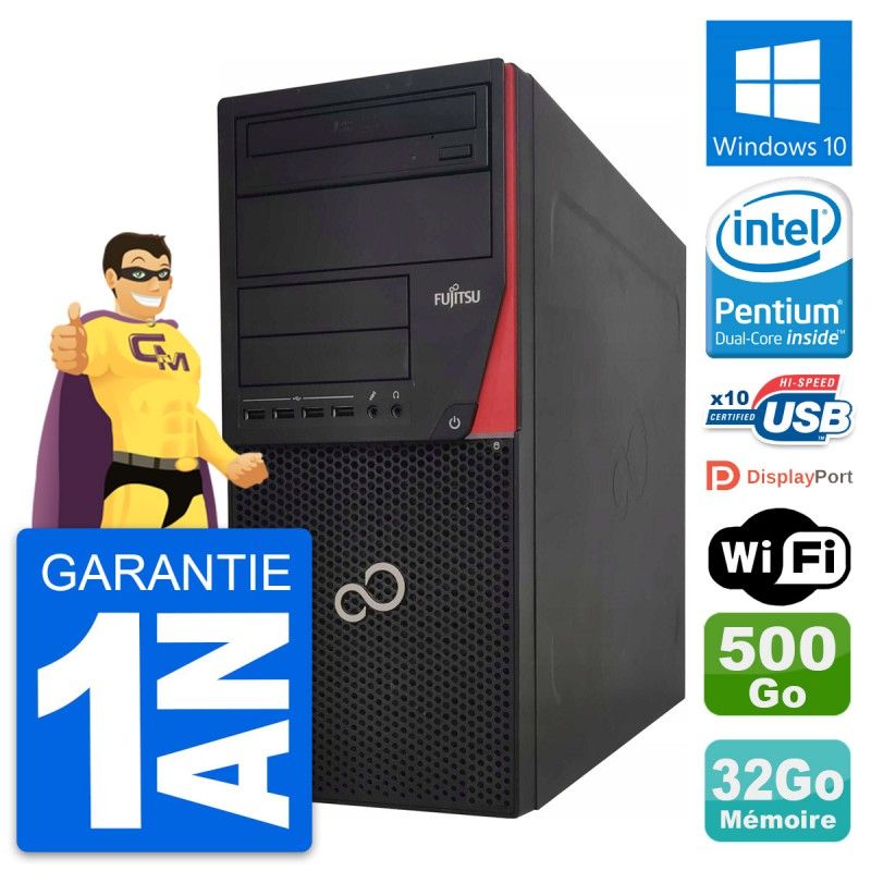 Fujitsu Esprimo P920 Desktop PC - Intel Pentium G3220, 32GB RAM, 500GB HDD, Windows 10, WiFi