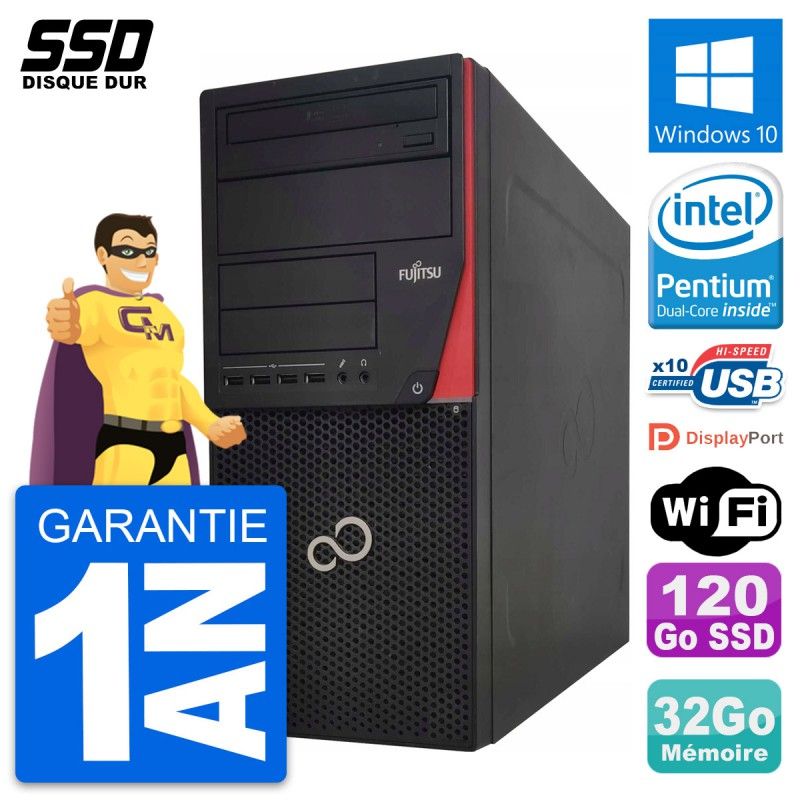 Fujitsu Esprimo P920 Desktop PC - Intel G3220, 32GB RAM, 120GB SSD, Windows 10