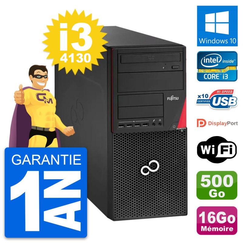 Fujitsu Esprimo P920 Desktop PC - Intel Core i3-4130, 16GB RAM, 500GB HDD, Windows 10