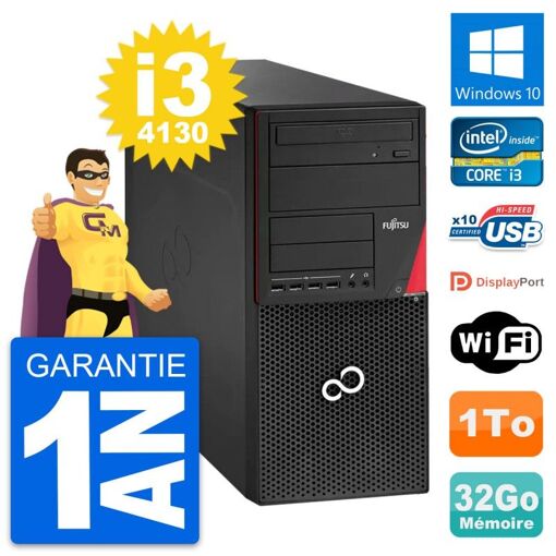 PC de escritorio Fujitsu Esprimo P920, Intel Core i3-4130, 32GB de RAM, 1TB de almacenamiento, Windows 10