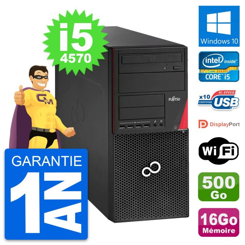Fujitsu Esprimo P920 PC Tower - Intel i5-4570, 16GB RAM, 500GB HDD, Windows 10, WiFi