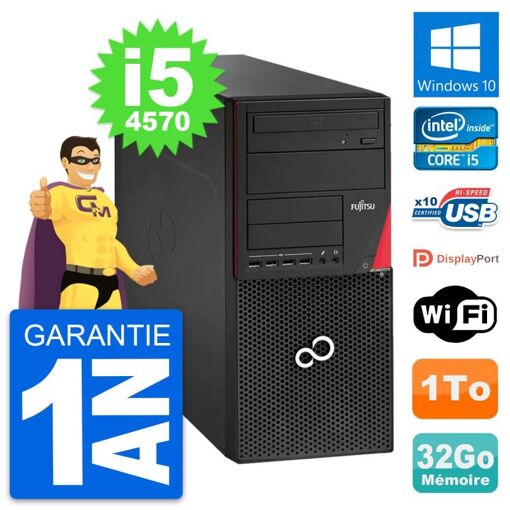 Torre Fujitsu Esprimo P920 Core i5-4570 32GB RAM 1TB Windows 10