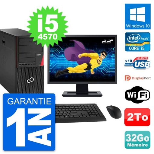 PC Todo en Uno Fujitsu P920 de 22 pulgadas - Procesador Intel i5, 32 GB de RAM, 2 TB de almacenamiento