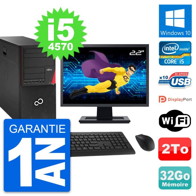 Fujitsu P920 22-inch All-in-One PC - Intel i5, 32GB RAM, 2TB Storage