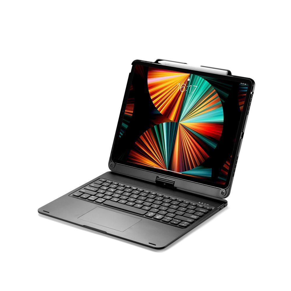 Urban Factory LUMEE - Wireless Bluetooth Keyboard and Case with Touchpad - Backlit - AZERTY - Black