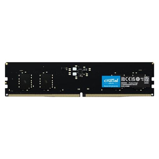 Módulo de memoria DDR5 Crucial 8GB (288 pines, 4800MT/s, PC5-38400, CL40, 1.1V, sin búfer, no ECC)