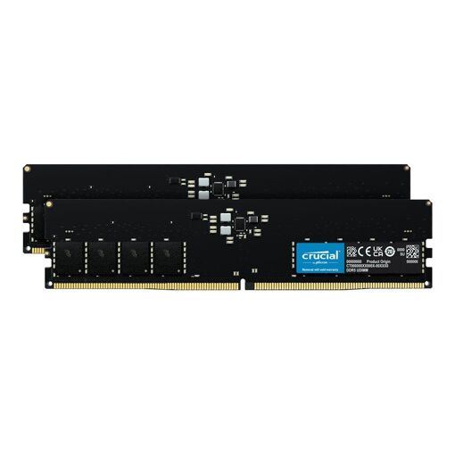 Kit de memoria Micron Technology DDR5 de 32 GB (2 x 16 GB) 4800 MT/s DIMM 288 pines CL40 1,1 V sin búfer no ECC