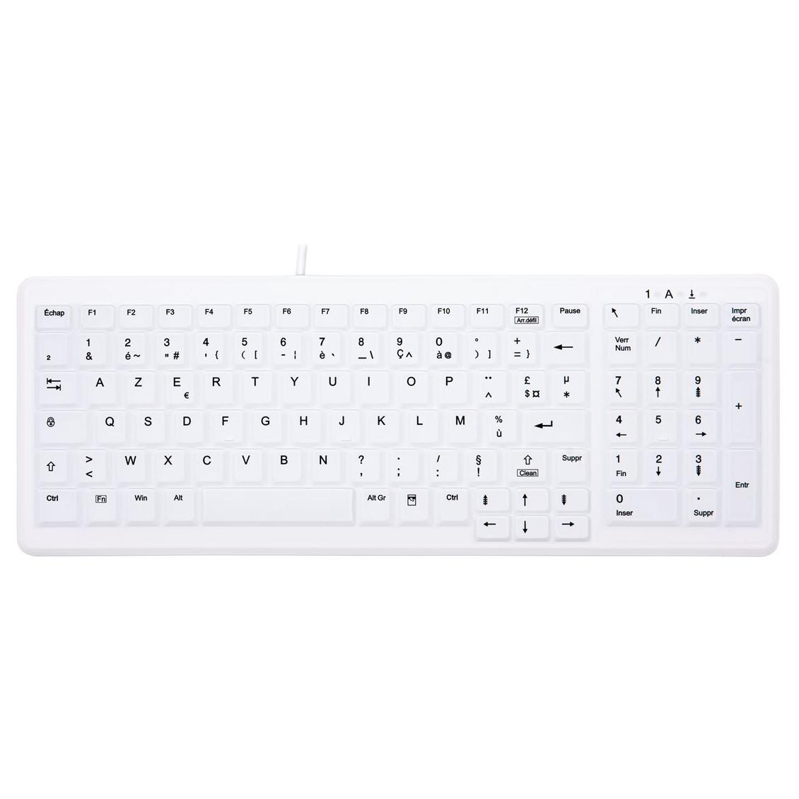 Clavier Contour Active Key - Design Médical et Hygiénique - Blanc