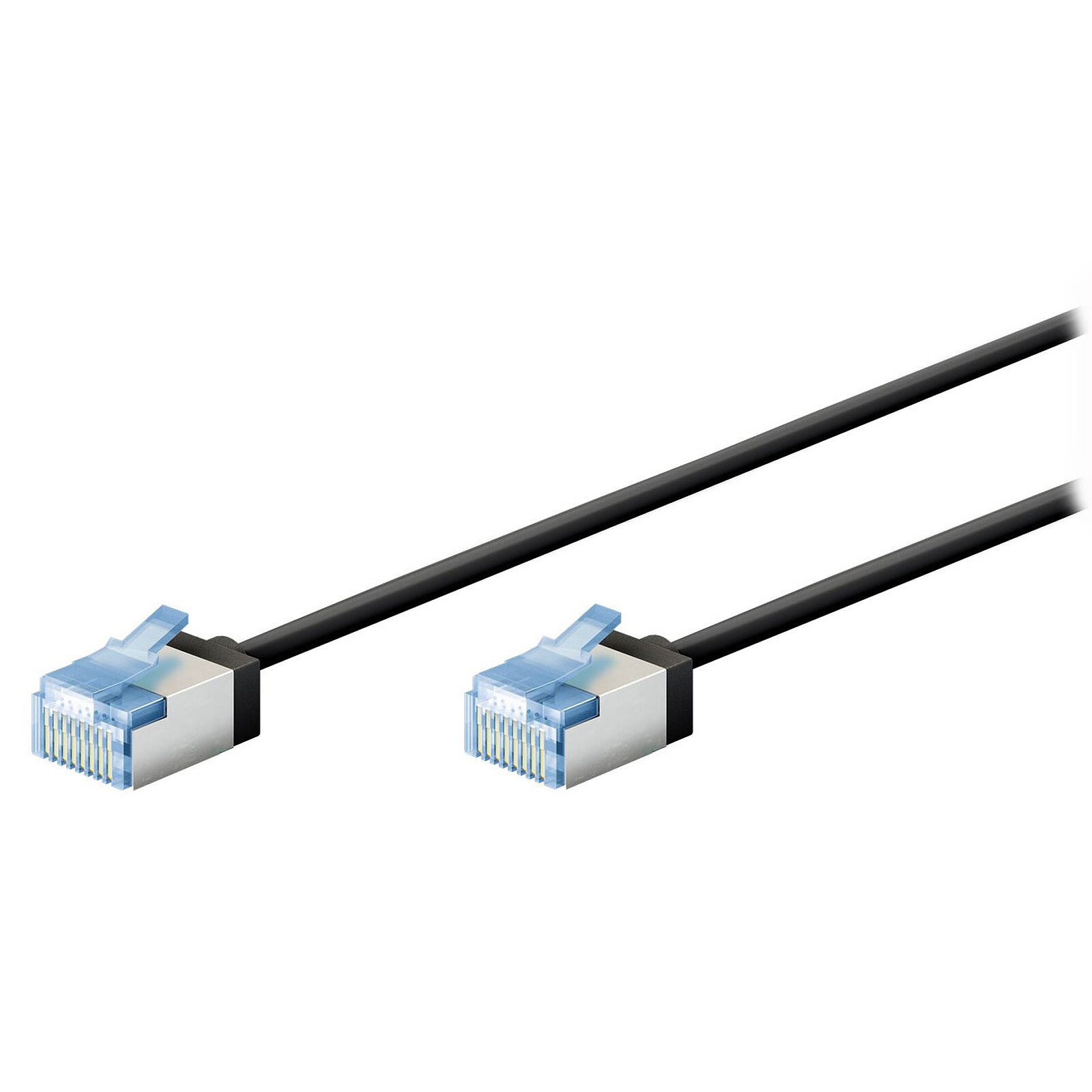 Goobay Slim RJ45 Cat 6a U/FTP cable 0.25 m (Black) 