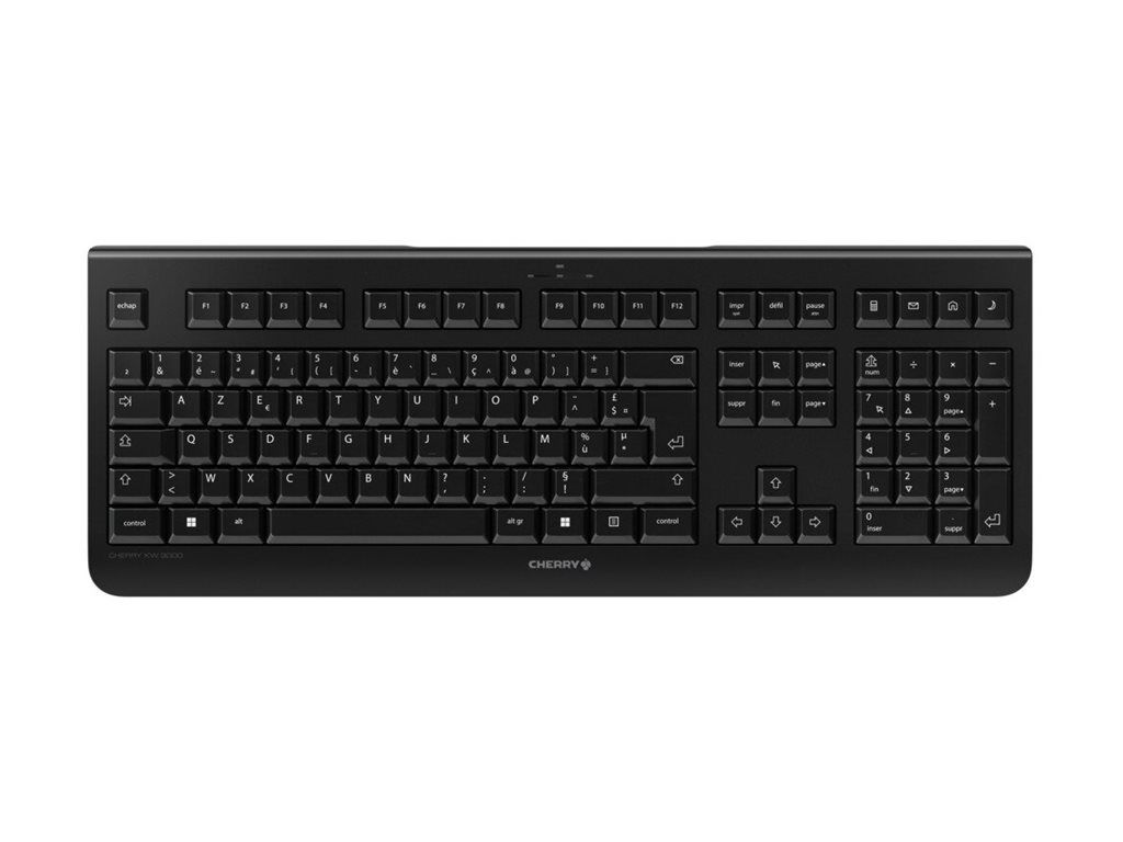 Cherry KW 3000 Wireless Keyboard - 2.4GHz, AZERTY, French, Black