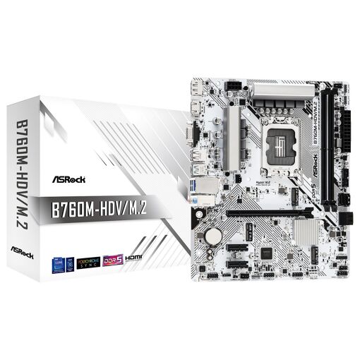 ASRock B760M-HDV/M.2 WH - Placa Base Micro ATX Intel LGA 1700 DDR5
