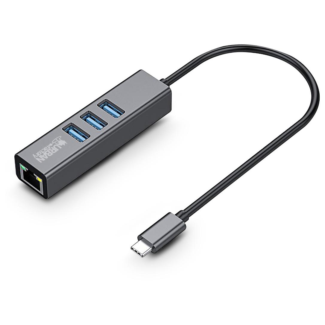 Urban Factory USB 3.2 Gen 1 (3.1 Gen 1) Type-C Docking Station, Silver