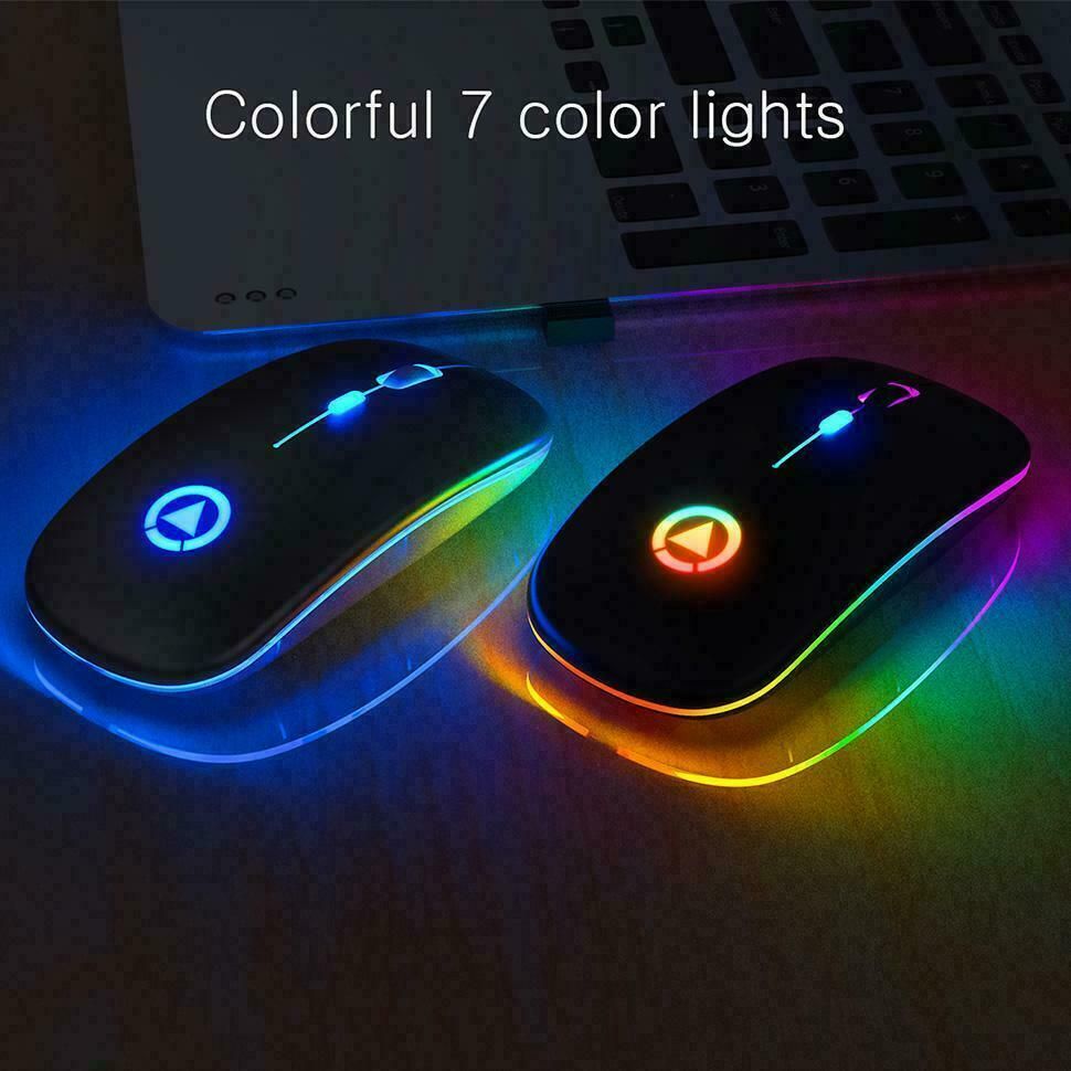 Wireless Gaming Mouse 2.4GHz RGB USB - Black
