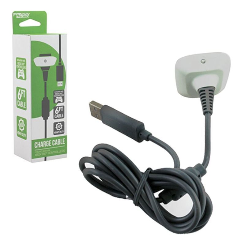 KMD Charging/Data Cable for Xbox 360 Controller - 1.8m - White