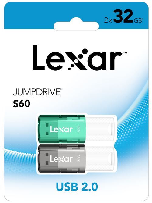 Lexar JumpDrive S60 32GB USB Keys (2-Pack)