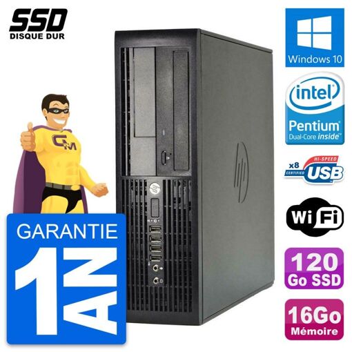 PC HP Pro 4300 SFF - Intel Pentium G2020, 16GB RAM, SSD de 120GB, Windows 10, WiFi