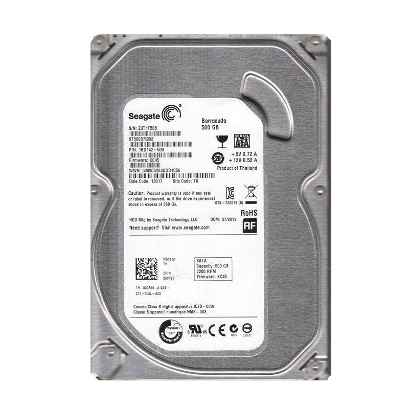 Seagate Barracuda 500GB HDD, 3.5" SATA III, 16MB Cache