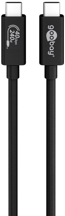 Goobay USB-C Cable 0.7m USB4 Gen 3x2 Black