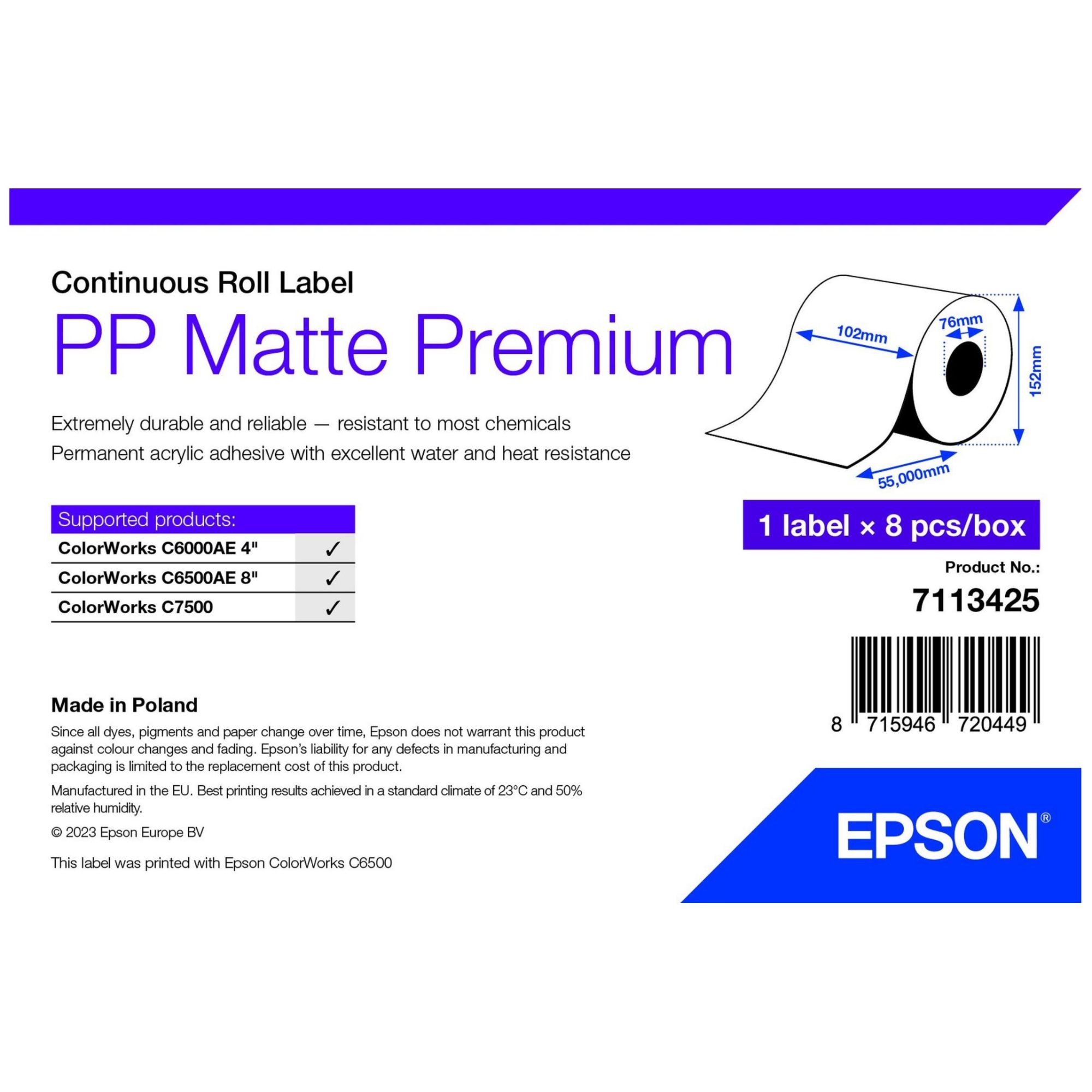 Epson Label Printer - White Adhesive Label Maker