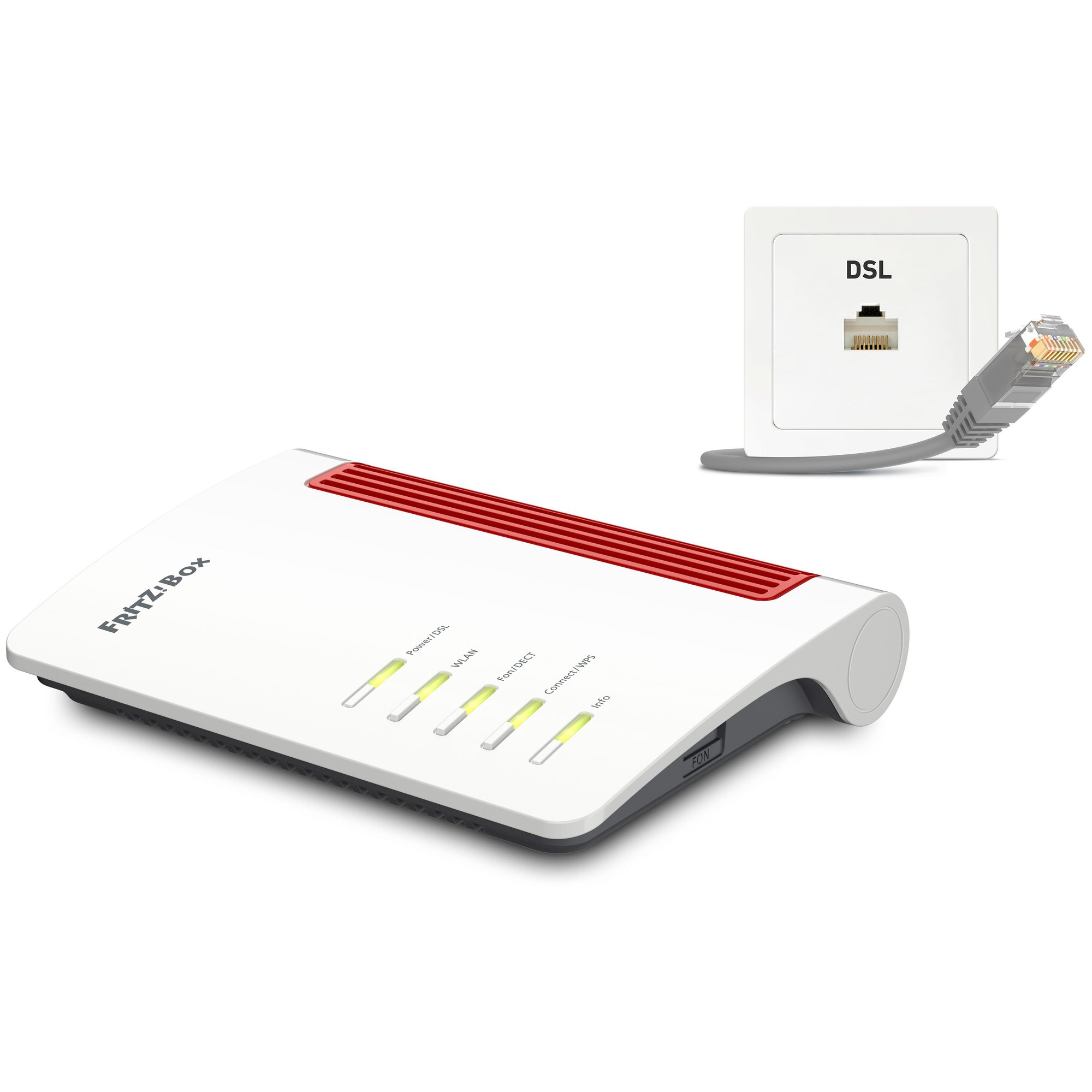 Fritz! 7530 AX Wireless Gigabit Ethernet Bi-band Router (2.4 GHz / 5 GHz) White