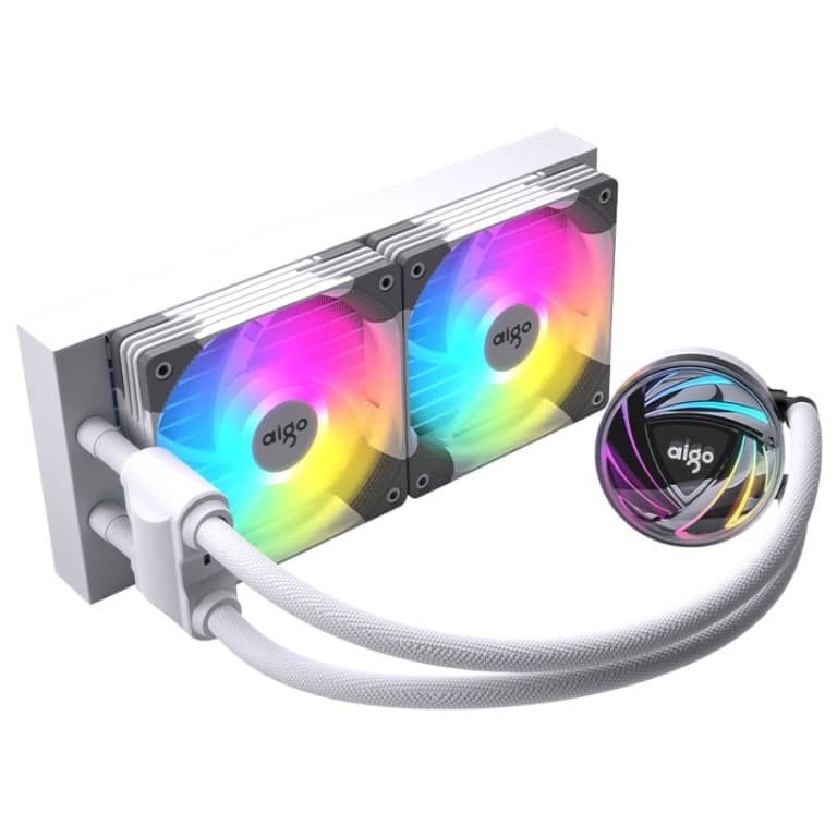 Aigo DarkFlash AT240 Water Cooling CPU Cooler, White (86191)