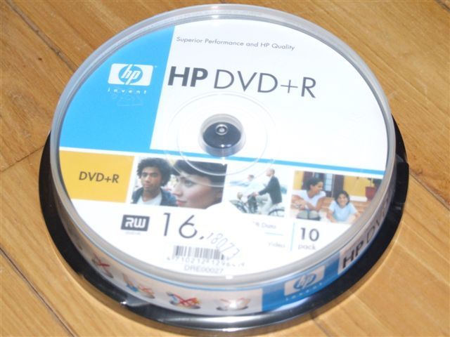 HP DVD+R 4.7GB (120 min) 16x - Pack of 10
