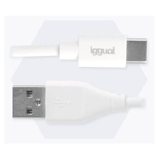Cable USB Igual - Tipo A a 24 pines USB-C - 3A - 1 m - Blanco