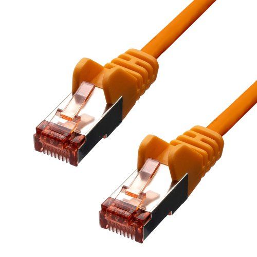 Câble réseau ProXtend - 50 cm, 5,8 mm, paire torsadée écrantée (F/UTP) Cat 6 - IEEE 802.3af, prise bloquée - orange