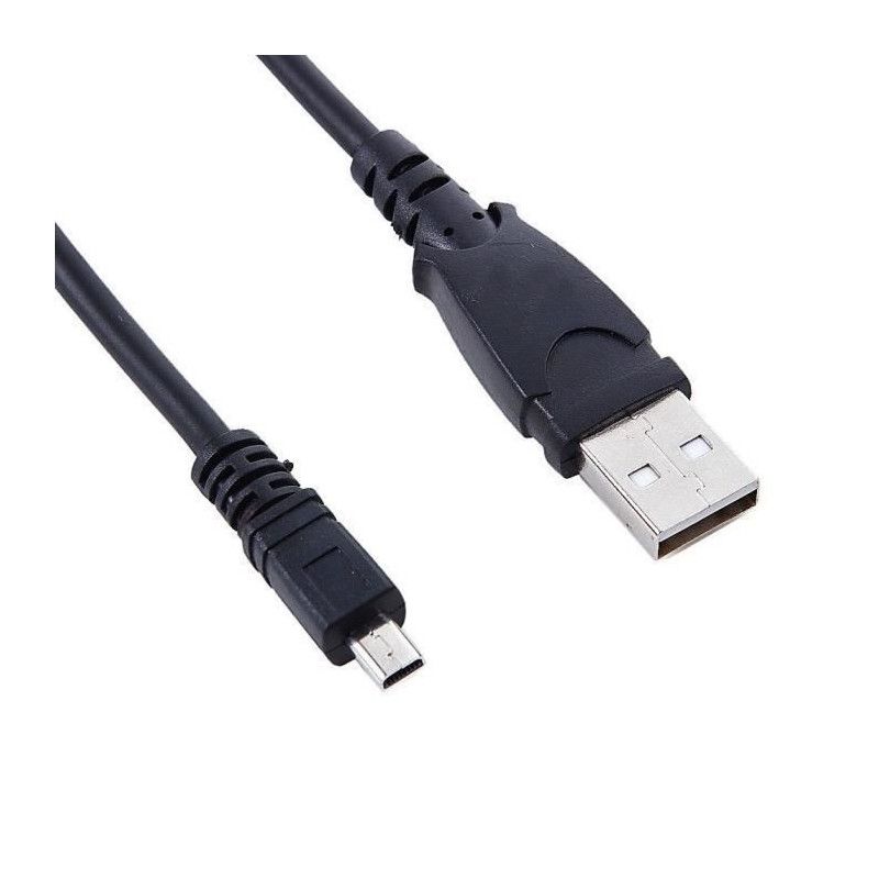 USB 2.0 Cable - Male A to Mini-USB 8Pin Male, 90cm Black for Olympus and Panasonic Cameras